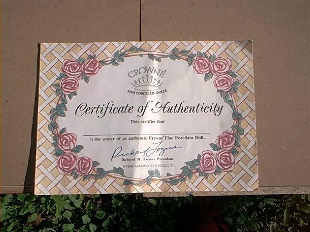 Porcelain with certificate MINT