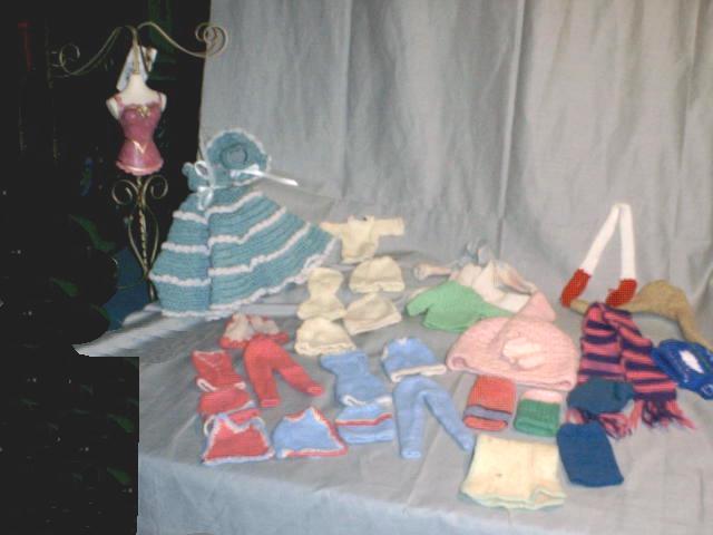 Lot Vintage Knit Barbie size clothes